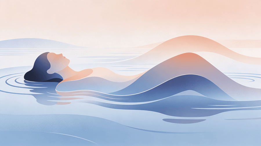 serene image of woman in water